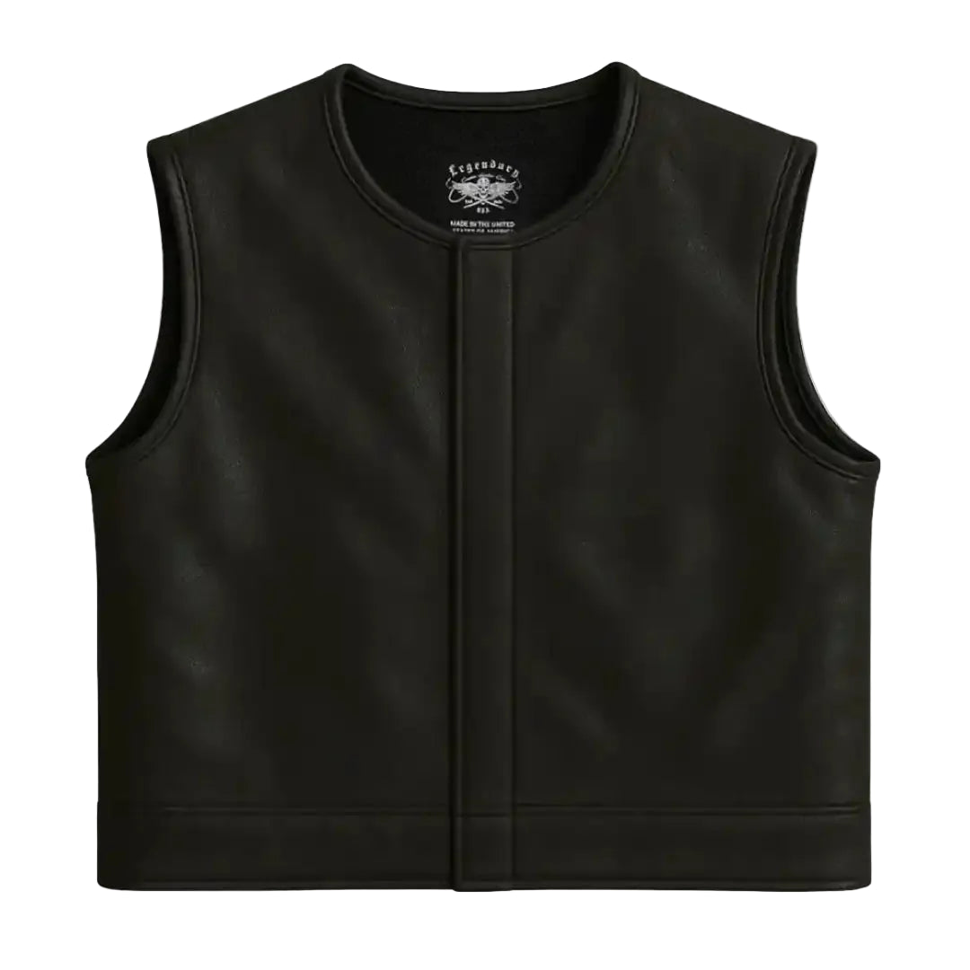 in Made レザーベスト USA レザー ベストエクステンダー付き スカル Leather USA Hillside USA製 ジャケット・アウター