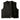 Legendary LowLife NOP Black Leather Motorcycle Vest shown open to display premium mesh liner and heavy-duty zipper, made in USA