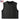 Front view of Legendary LowLife NOP cropped perforated black leather motorcycle vest with clean design and modern club style fit, made in USA