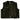 Interior view of Legendary Lowlife Z black leather motorcycle vest showing zipper and mesh lining, made in USA