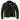 Women's Legendary Miss America black leather motorcycle jacket shown open with quilted lining, made in USA