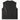 Rear view of the Legendary Neckless Outlaw men's leather motorcycle vest, Made in USA, featuring smooth black leather and clean panel construction