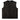 View of the Legendary Neckless Outlaw men's leather motorcycle vest, Made in USA, showing front design with chest pockets and premium black
