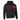 Legendary black motorcycle hoodie with red USA shield logo on chest and drawstring hood