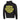 Alternate back view of black Legendary hoodie with neon yellow USA shield logo