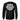Back view of black long sleeve shirt with large white Legendary USA shield logo, made in USA