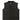 Legendary Outlaw men's leather motorcycle vest front view with snap closure and chest pockets, made in USA