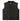 Legendary Outlaw men's leather motorcycle vest front view with snap closure and chest pockets, made in USA