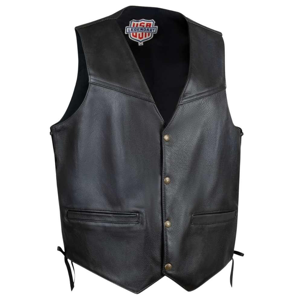 Legendary USA Men s Vintage Leather Motorcycle Vest