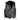 Angled front view of Legendary 'Peacemaker' men's leather motorcycle vest featuring buffalo nickel snaps and clean western styling, Made in USA