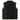 Back view of Legendary Reckless Outlaw men’s aged leather motorcycle vest with clean single-panel back, made in USA