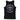View of back graphic on Legendary USA x Evil1 Kustoms limited edition 4th of July black tank top featuring patriotic skull butterfly design, made in USA
