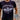 Lifestyle image of a woman wearing the black Legendary USA Chill Out Biker Chick Shirt with bold biker logo, Made in USA