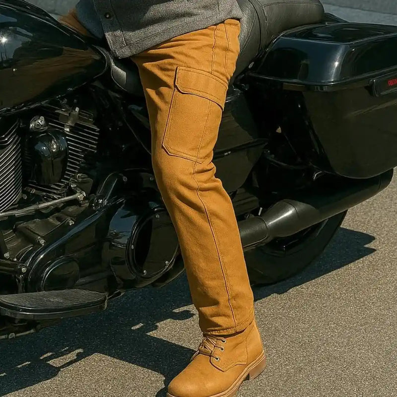 Front view featuring Rothco fleece lined canvas fleece tactical pants, with brand detailing visible