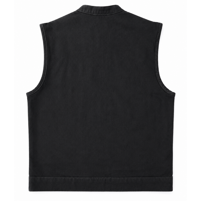 Legendary 'Nightshift' Black Denim Motorcycle Vest