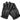 Front view of Legendary short wrist black deerskin gloves, shown on plain studio background