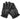 Front view of Legendary short wrist black deerskin gloves, shown on plain studio background