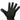 Open view of Legendary short wrist black deerskin gloves, showing additional product detail