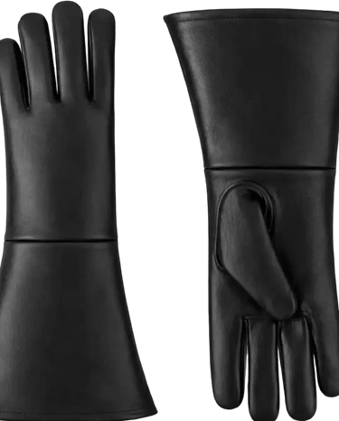 Primary view of Legendary USA gauntlet deerskin gauntlet gloves, with brand detailing visible
