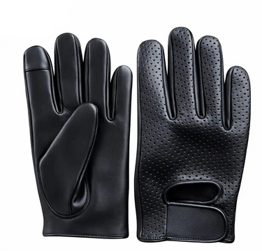 Front-facing view of Legendary ventilated deerskin gloves, displayed flat for product detail