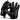 Black leather gloves with perforated design on a white background, featuring 'Made in USA' label.