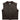 Main view of Legendary Lowlife cropped chocolate leather motorcycle vest, with brand detailing visible