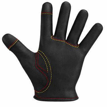 Legendary Neon Yellow & Neon Red Double-Diamond Stitched Deerskin Short Wrist Touchscreen Gloves