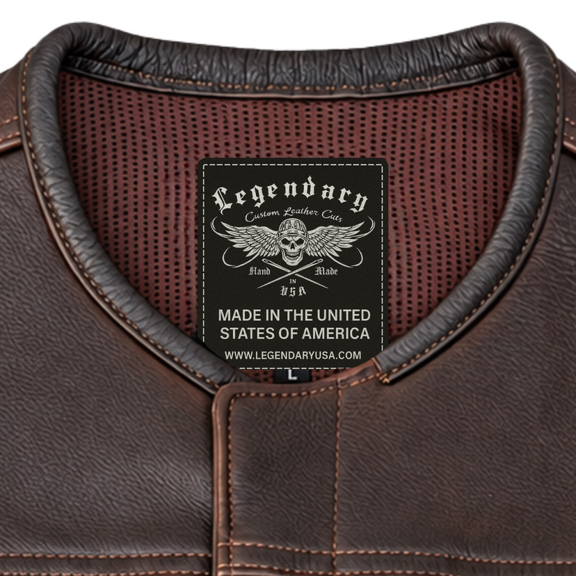 Legendary LowLife Leather Cropped Club Vest - Dark Chocolate