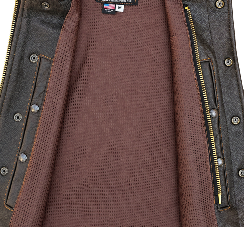 Legendary LowLife Leather Cropped Club Vest - Dark Chocolate