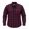 Derringer x LowLife Breast Cancer Plaid Flannel Riding Shirt - Black/Pink