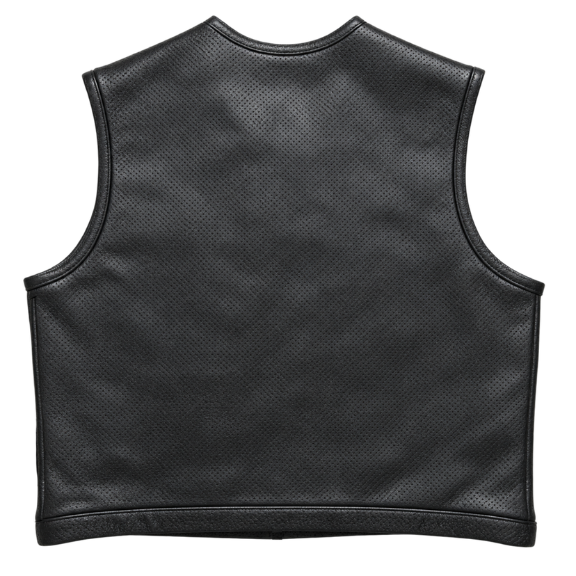 LowLife ‘2Fer1’ Cropped Perforated Leather Vest