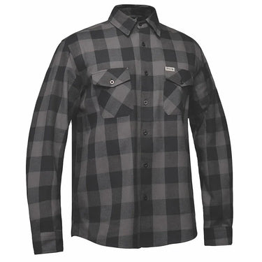 Men's Black and Gray Flannel Shirt by DERRINGER Flannel Co. in black flannel