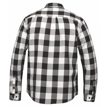 Men's Black and White Flannel Shirt by DERRINGER Flannel Co. in black flannel — view 2 of 3