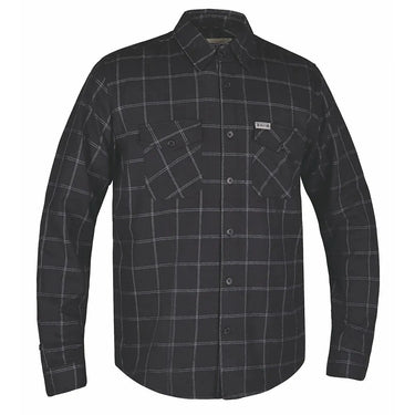 Men's Black And White Flannel Shirt by DERRINGER Flannel Co. in black flannel — view 1 of 3