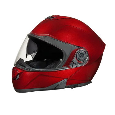 Daytona Glide Modular Motorcycle Helmet - Bluetooth Ready, Dual Visor - Black Cherry | DOT Approved