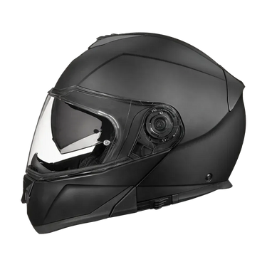 Daytona Glide Modular Motorcycle Helmet - Bluetooth Ready, Dual Visor - Dull Black | DOT Approved
