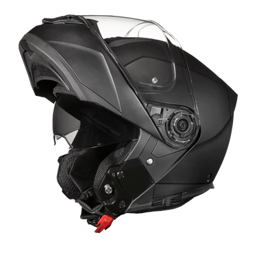 Daytona Glide Modular Motorcycle Helmet - Bluetooth Ready, Dual Visor - Dull Black | DOT Approved