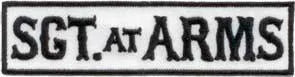 Motorcycle Club White Sargent at Arms Patch - Legendary USA
