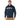 Detail view of Navy Embroidered Pullover Hoodie, highlighting construction detail
