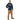 Lifestyle view of Navy Embroidered Pullover Hoodie, highlighting back construction