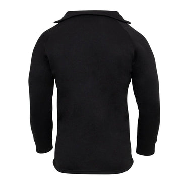 Side angle of Poly Zip Collar Shirts by Rothco, highlighting construction detail