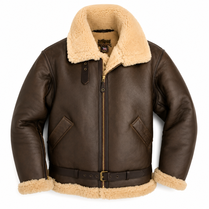 Cockpit USA Men's British R.A.F. Sheepskin Bomber Jacket