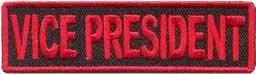 Red Motorcycle Club Vice President Patch - Legendary USA
