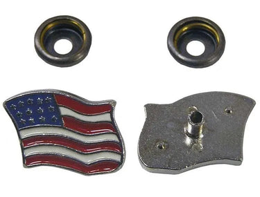 Replacement Enameled American Flag Snap Head Set (4) - Legendary USA