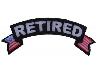 Retired Small Rocker Patch With American Flag Tips
