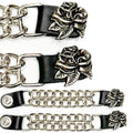 FINAL SALE Rose Medallion Nickel Vest Extenders (pr) SHIPS SAME DAY