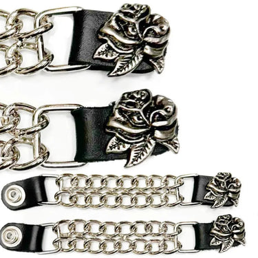 Rose Medallion Nickel Vest Extenders (pr) - Legendary USA