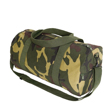 Back view of Rothco Canvas Shoulder Duffle Bag - 19 Inch, showing rear panel detail