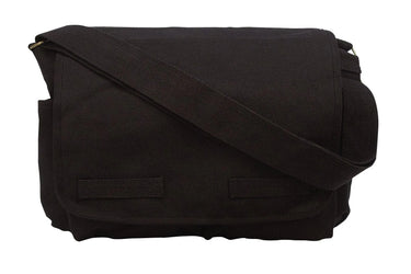Front-facing view of Rothco Classic Canvas Messenger Bag, shown on plain studio background