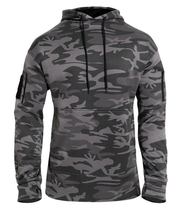 Back view of Rothco Concealed Carry Hoodie, with additional view from another angle